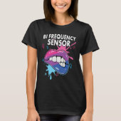 T-shirt Bi Frequency Sensor Bisexual Rainbow Pride Bisexua (Devant)