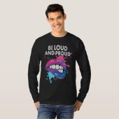 T-shirt Bi Loud and Proud Bisexual Rainbow Pride Bisexuali (Devant entier)