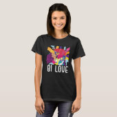 T-shirt Bi Love Bisexual Rainbow Pride March Bisexuality L (Devant entier)