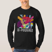 T-shirt Bi Powered Bisexual Rainbow Pride March Bisexualit (Devant)