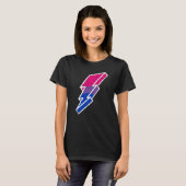 T-shirt Bi Pride Lightning Bolt Cute Lgbtq Parade Subtle P (Devant entier)