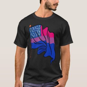 T-shirt Bi Pride Mois Us Drapeau Bisexuel Drapeau Queer Lg