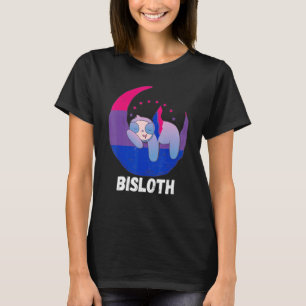 T-shirt Bi Pride Sloth Moon Bisexual Flag LGBTQ Bisexual B