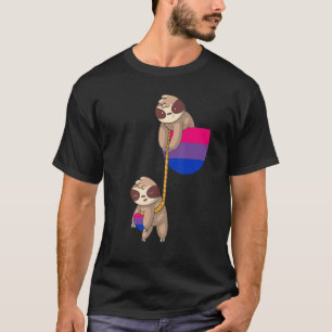 T-shirt Bi Pride Sloth Pocket Bisexual Flag Bisexualité L