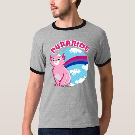 T-shirt Bi Purrride Kitty - conception de LGBT - .png (Devant)