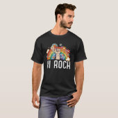 T-shirt Bi Rock Bisexual Rainbow Pride Mars Bisexualité L (Devant entier)
