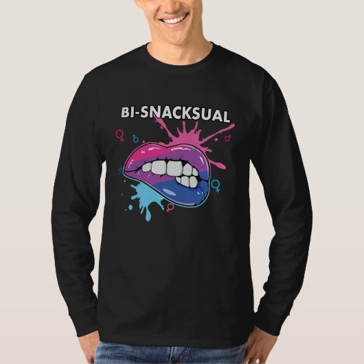 T-shirt Bi Snacksual Bisexual Rainbow Pride Bisexuality LG (Devant)
