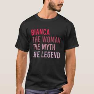 T-shirt BIANCA La Femme Mythe Légende Nom personnalisé Bir