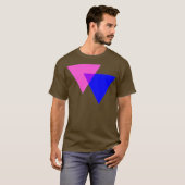 T-shirt Biangles LGBT Bi Triangles Bisexual Fierté Drapeau (Devant entier)