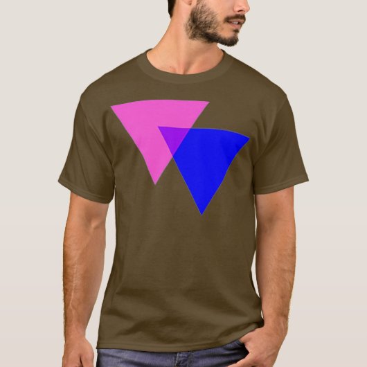 T-shirt Biangles LGBT Bi Triangles Bisexual Fierté Drapeau (Devant)