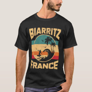 T-shirt Biarritz France Ville Passionnée De Surf