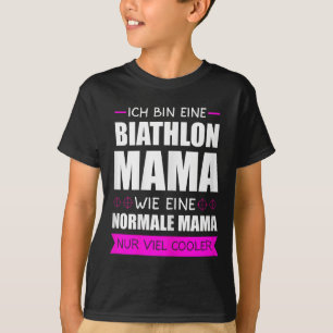 T-shirt Biathlon Mama Plage de tir de ski Biathlète Cadeau