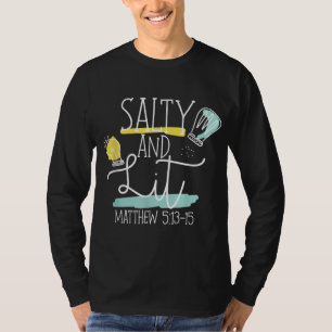 T-shirt Bible chrétienne Verse Salty Et Lit Matthew 513-15