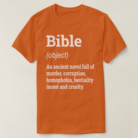 T-shirt Bible Definition Funny Atheist Humor (Design devant)
