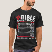 T-shirt Bible Emergency Hotlines Faith Design (Devant)