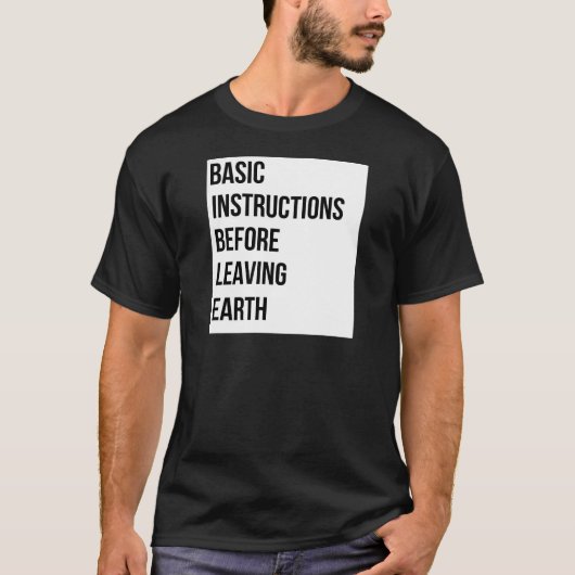 T-shirt BIBLE : Instructions de base avant de laisser la (Devant)