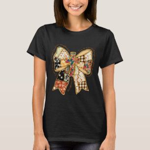 T-shirt Bible Vers Coquette Chrétien Jésus Nœud Patchwork