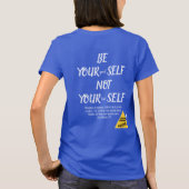 T-shirt Bible Verse Be Yself 2 Cor Blanc Texte Bleu (Dos)