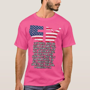 T-shirt Bible Verse Cross Jesus 2 Chroniques 714 Usa Drape