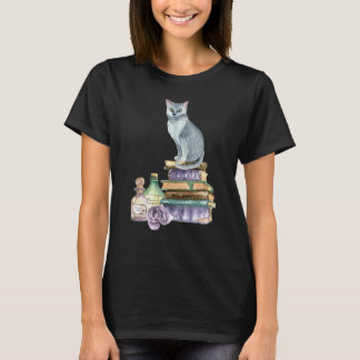 T-shirt Bibliothécaire de livres pour chats Femme Livre   