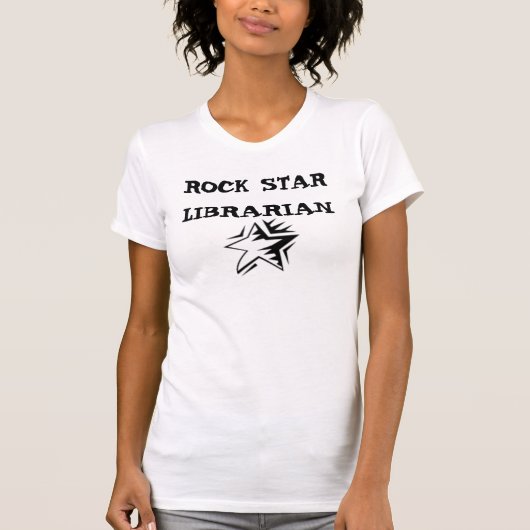 T-SHIRT BIBLIOTHÉCAIRE DE VEDETTE DU ROCK (Devant)