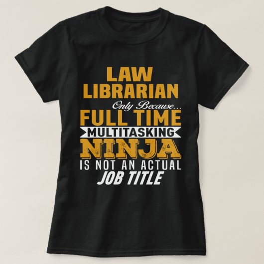 T-shirt Bibliothécaire en droit (Design devant)