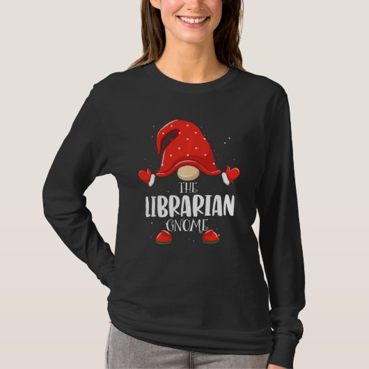 T-shirt Bibliothécaire Gnome Matching Family Group Christm (Devant)