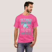 T-shirt Bibliothécaire heureuse retraitée (Devant entier)