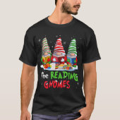 T-shirt Bibliothécaire Les Gnomes De Lecture Noël Drôle Po (Devant)