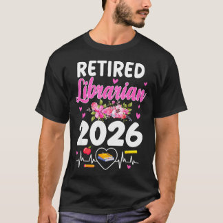 T-shirt Bibliothécaire retraité estimé 2026 bibliothécaire