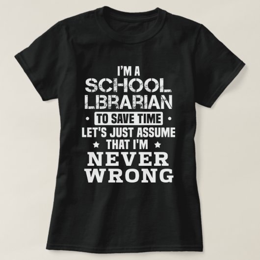 T-shirt Bibliothécaire scolaire (Design devant)