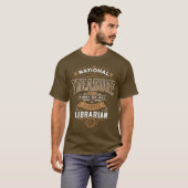 T-shirt Bibliothécaire Trésor National Appréciation élégan (Devant entier)