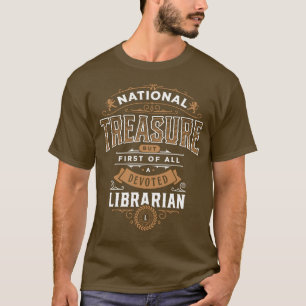 T-shirt Bibliothécaire Trésor National Appréciation élégan