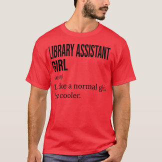 T-shirt BIBLIOTHÈQUE ASSISTANTE Fille Comme Une Fille Norm