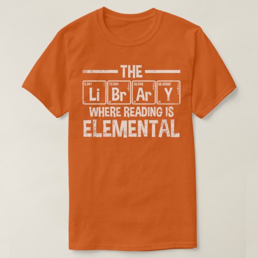 T-shirt Bibliothèque Bibliothécaire de lecture 1 (Design devant)
