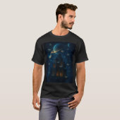 T-shirt Bibliothèque de fantasy Planète Conception Ciel no (Devant entier)
