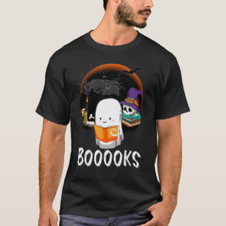 T-shirt Bibliothèque d'Halloween de Gfhost Book Boo Readin