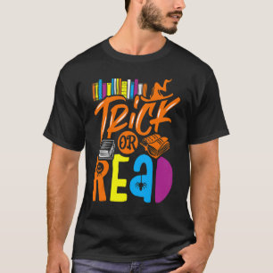 T-shirt Bibliothèque Librairie Costume Halloween Trick Ou
