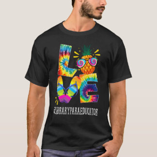 T-shirt Bibliothèque Para Educator Love Pineappa Cravate d