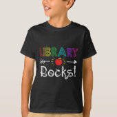 T-shirt Bibliothèque Rocks Professeur Étudiant S'Amuser Re (Devant)