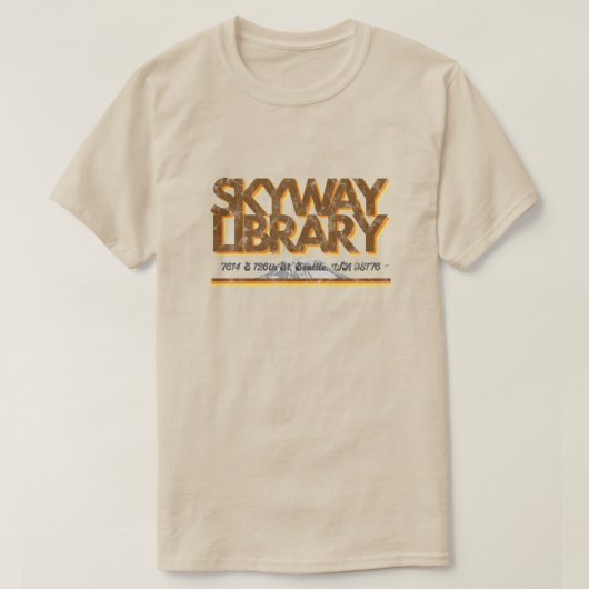 T-shirt Bibliothèque Skyway des années 1970 (Design devant)