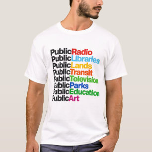 T-shirt Bibliothèques publiques Radio Télévision Art Parcs