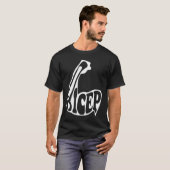 T-shirt Bicep Bodybuilding Muscles d'haltérophilie Barbell (Devant entier)