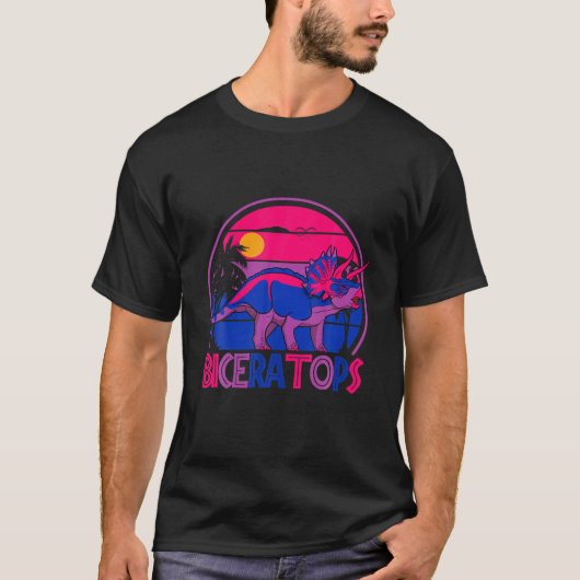 T-shirt Bicératops Bisexual Pride drapeau LGBTQ Ceratops D (Devant)