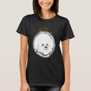 T-shirt Bichon Frise avec couronne