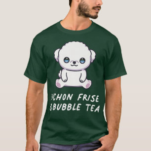 T-shirt Bichon Frise & Bubble Tea Kawaii Cute Anime Chien