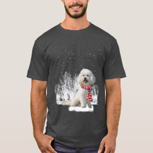 T-shirt Bichon Frise Dans La Neige Joyeux Gi D'Hiver De No