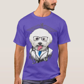 T-shirt Bichon Frise Dogtor Vétérinaire Vétérinaire Chien