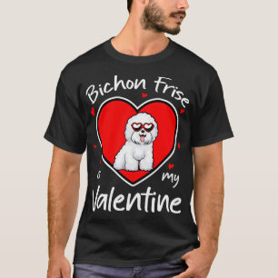 T-shirt Bichon Frise est mon cœur de la Saint-Valentin en