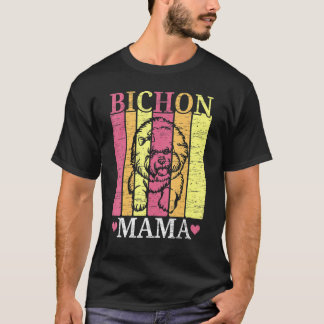 T-shirt Bichon Frise Mama Chien Chien éleveur Chien Puppy